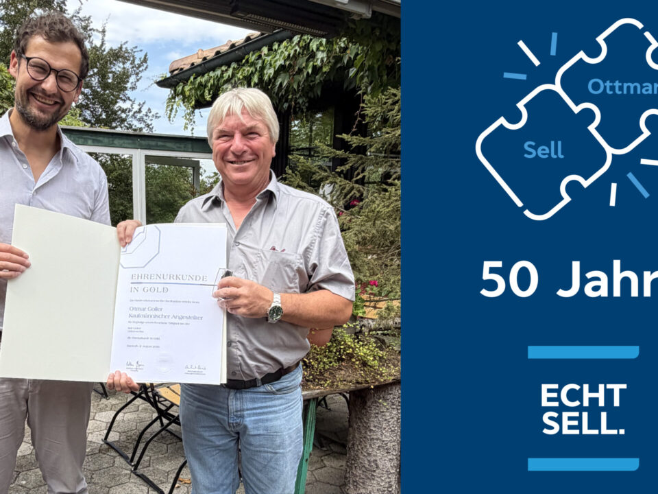 Ehrung anlässlich des 50. Firmenjubiläums von Ottmar Goller